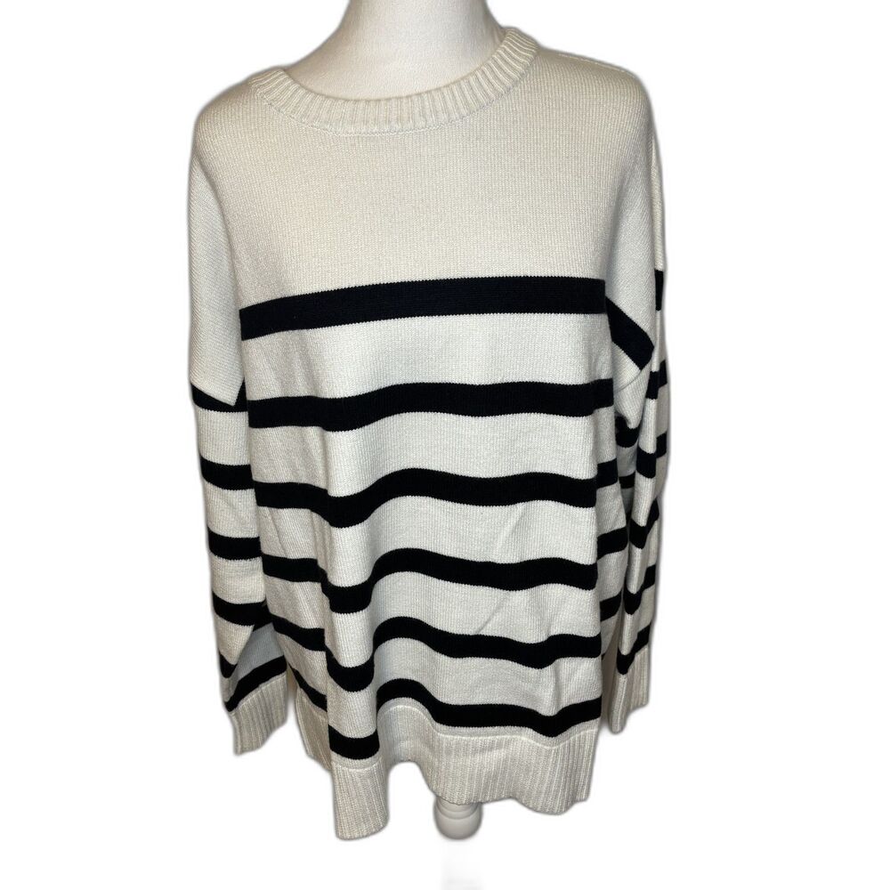 French Connection Essentials Ladies Striped Long Sleeve Sweater Designer